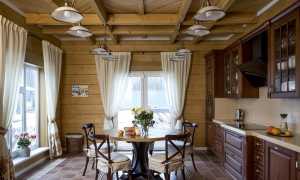 Кухня в деревянном доме из бруса