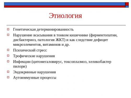 Этиология алопеции