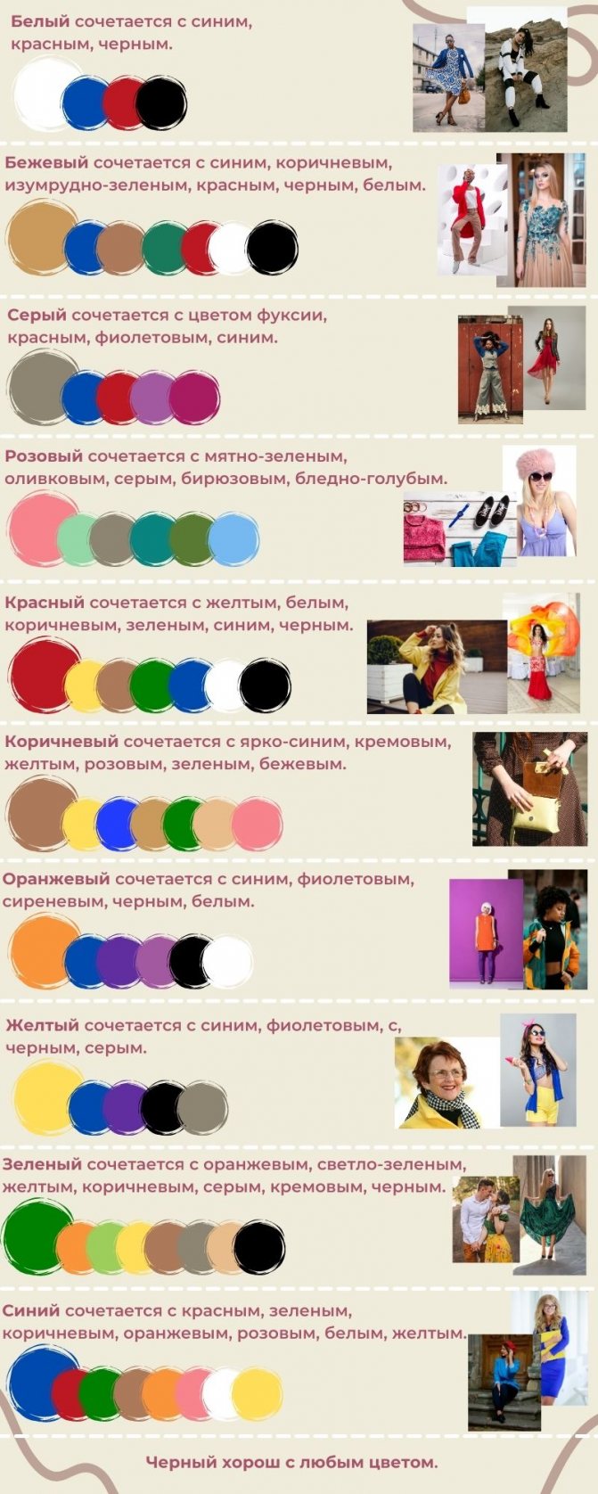 как сочетать одежду