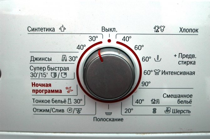 режимы стирки в машине