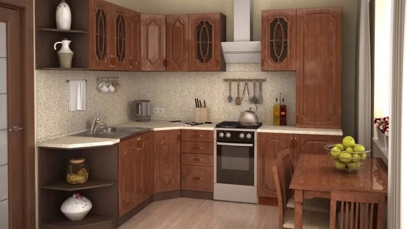 Дизайн угловых кухонь экономкласса
