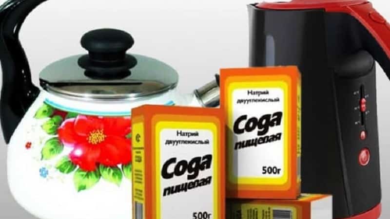 Как очистить чайник от накипи с помощью соды