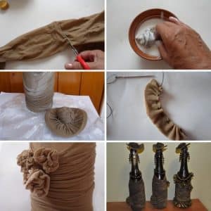 Красивый декор бутылок и банок для кухни