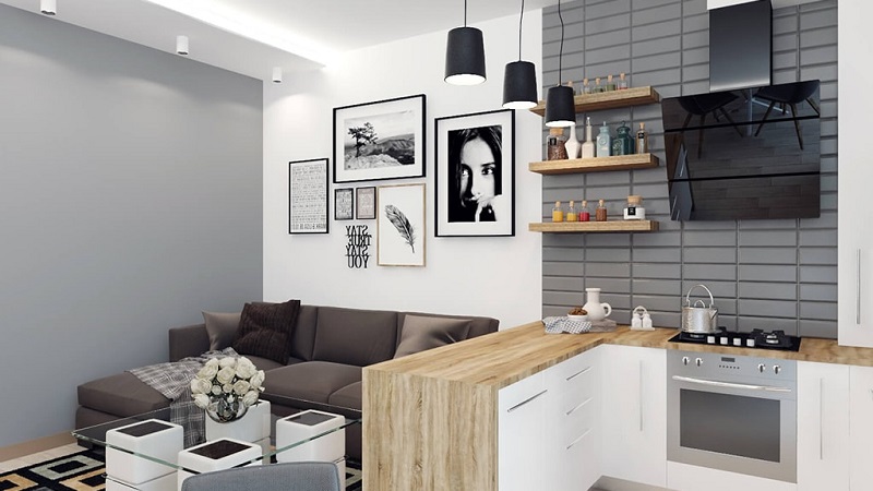 Особенности оформления кухни-гостиной 14 м²