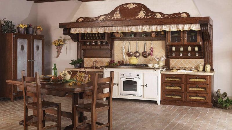 О кухне под старину: состаренный дизайн