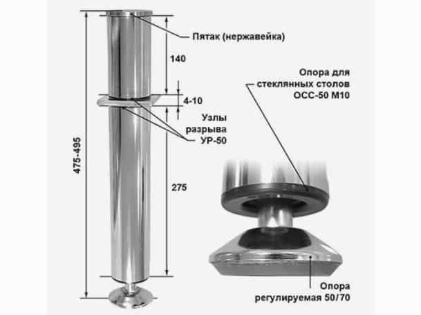 Стеклянные кухонные столы и стулья