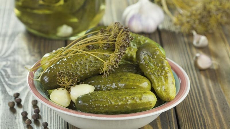 Условия хранения соленых огурцов