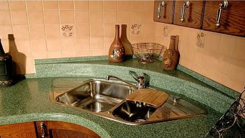 Все об угловых мойках для кухни