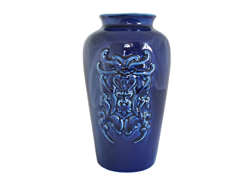 Ваза рельефная Дымов Керамика 260x110 Цвет: синий, товары для загородного  фото 1