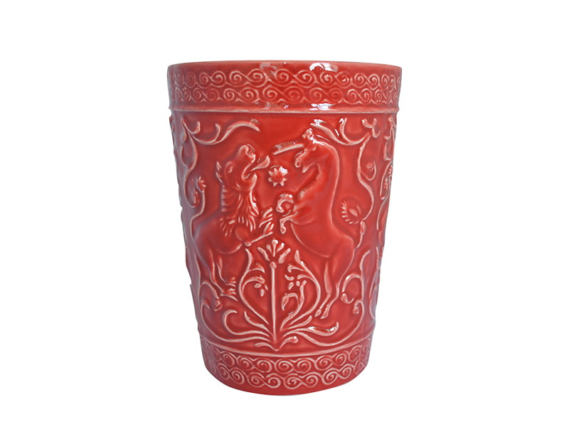 Ваза Единорог Дымов Керамика 200x150 Цвет: красный, товары для загородного фото 1