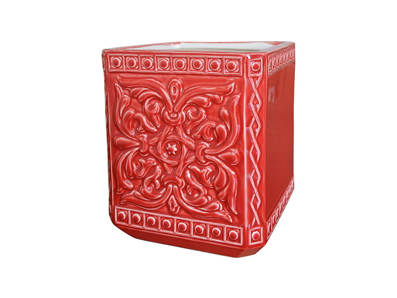 Ваза Орнаментальная Дымов Керамика 180x150 Цвет: красный, товары для загор фото 1