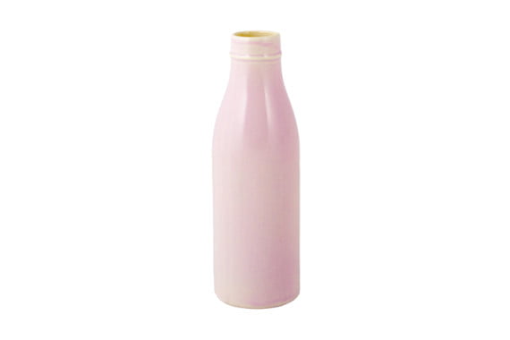 Ваза-бутылка Дымов Керамика 0.3 л Цвет: розовый, товары для загородного до фото 1